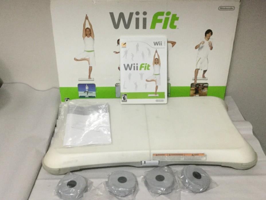 Nintendo Wii Fit Balance Board W/Box and Wii Fit Game W/Case & Manual SHIPS FREE