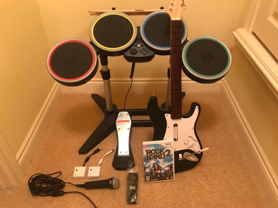 Rock Band 2 Complete Set: Drums, Guitar + Microphone for the Nintendo Wii