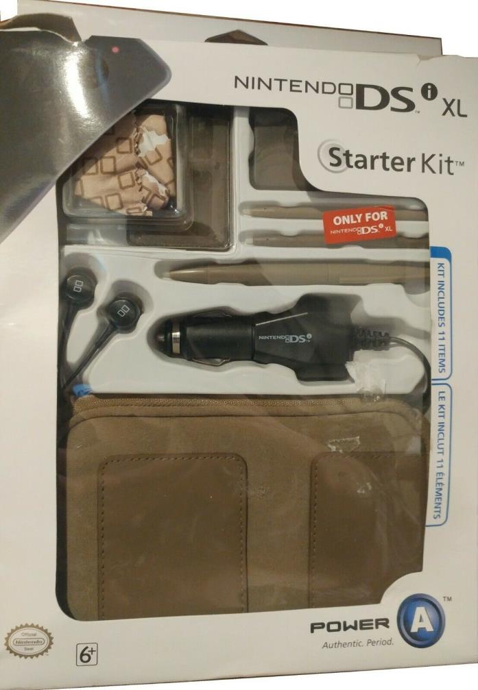 Official Nintendo DSi XL Starter Kit PowerA Zip Case Earbuds Stylus Charger Pack