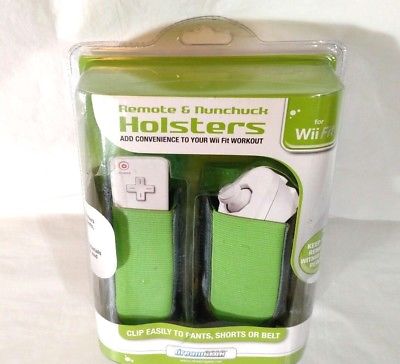 Dreamgear WII Fit Remote and Nunchuck Holsters Clip Set NEW in Package