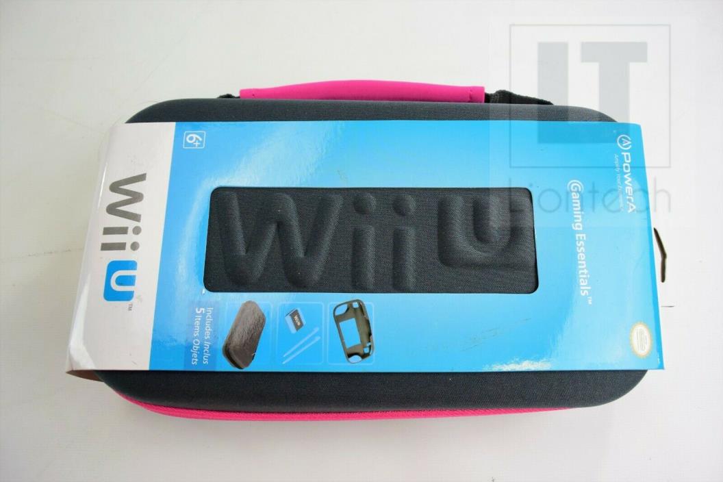 PowerA Gaming Essentials Kit for Nintendo Wii U Black/Pink NEW
