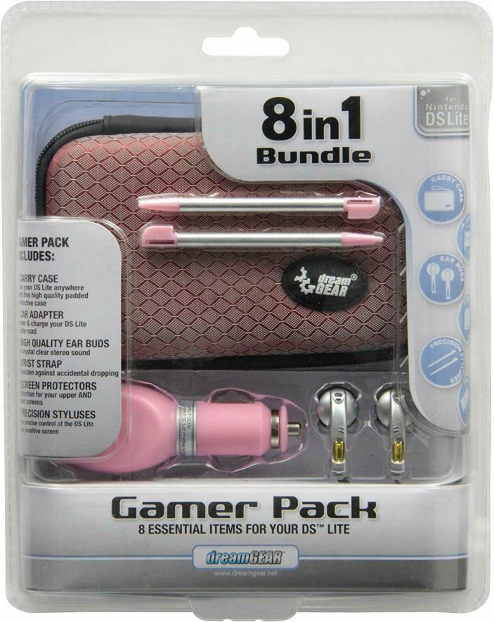 Gamer Pack Nintendo DS Lite , charger, case, ear buds, screen protector and more