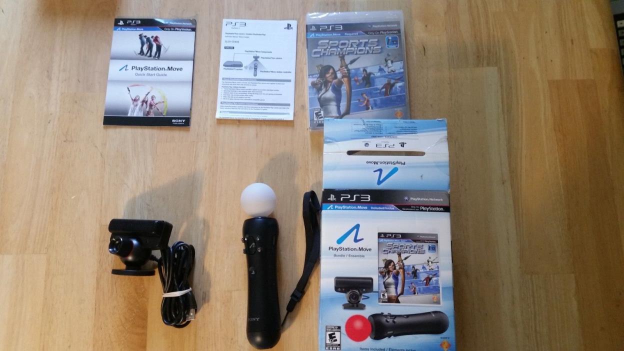 Playstation 3 PS3 Move Bundle Sports Champions Game Eye Camera Motion Controller