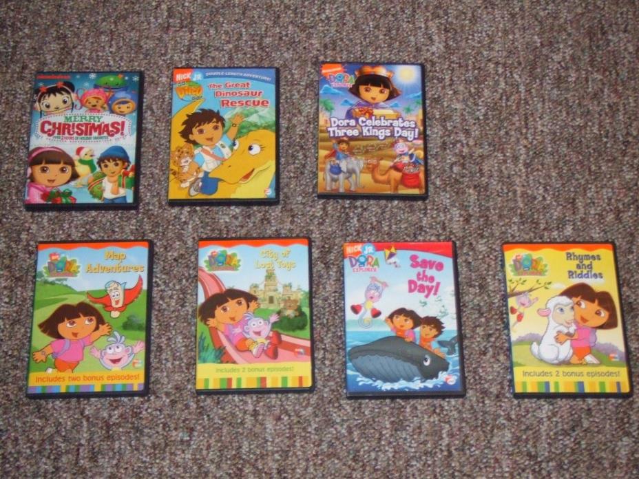 NICKELODEON DORA AND DIEGO VIDEOS SELECT YOURS CHRISTMAS, ANIMALS, MAP, TOYS, ET