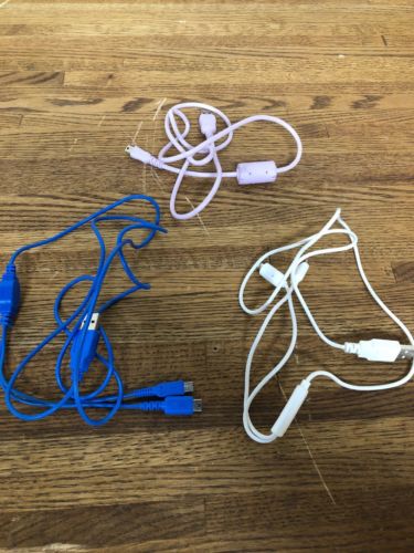 Nintendo DS Cables Blue Pink And White