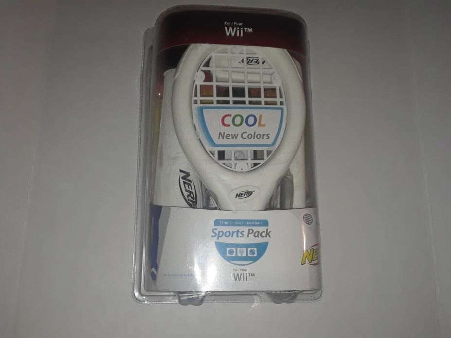 WII NERF SPORTS PACK TENNIS, GOLF, BASEBALL NIP