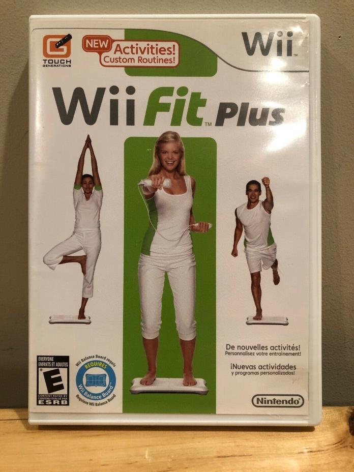 Wii Fit Plus includes Manual. Free Shipping