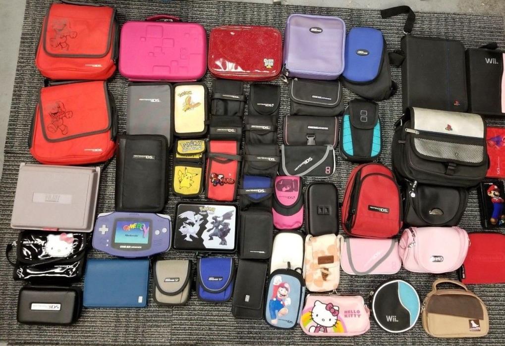 Empty Nintendo Game Boy Advance SP DS 3DS PS1 Carrying Cases Lot Various Styles