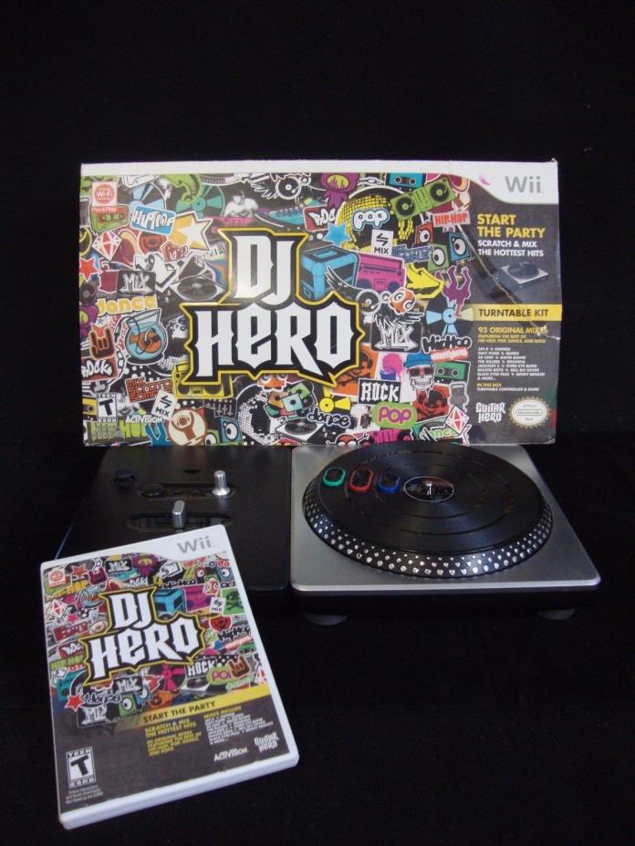 Nintendo Wii DJ Hero Turntable and Game: COMPLETE KIT