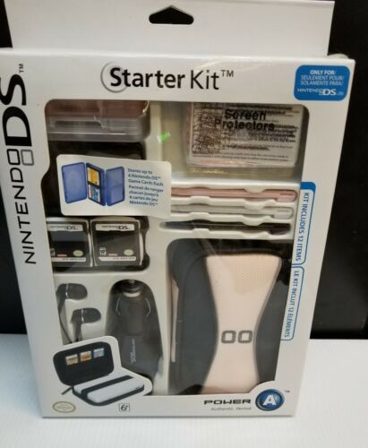 Nintendo DS Lite STARTER KIT Black - NEW Case Earbuds Stylus BRAND NEW