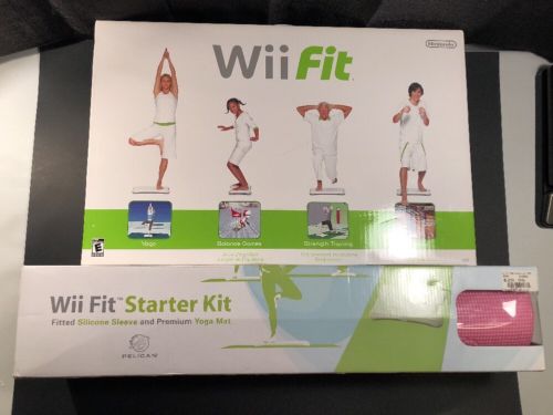 New Wii Fit Balance Board, Game, And Yoga Mat Bundle