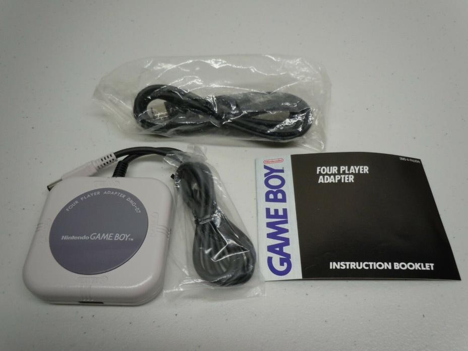 Nintendo Game Boy DMG-07 Four 4 Player Adapter and Instruction Manual - NEW
