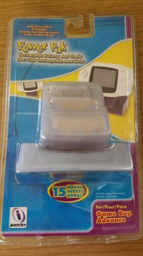 New Sealed Game Boy Advance Power Pak Rechargeable Battery and Cradle 15 Hours