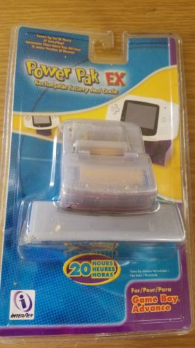 New Sealed Game Boy Advance Power Pak EX Rechargeable Battery and Cradle 20 Hrs