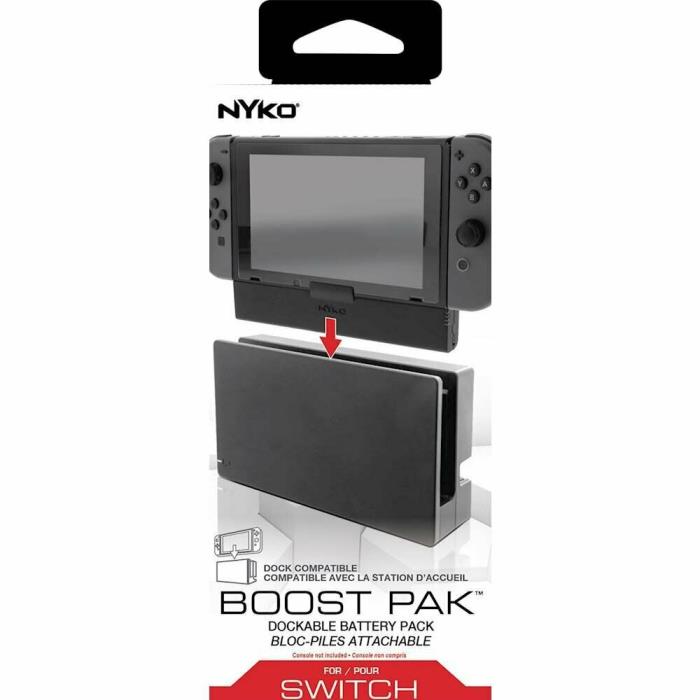 Nyko - Boost Pak 2500 mAh Portable Charger for Nintendo Switch - Black - NEW