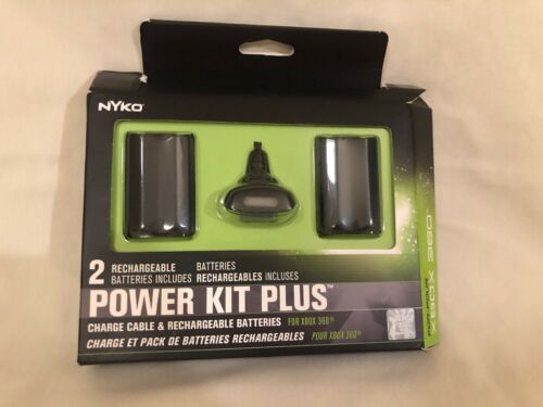 Nyko Microsoft Xbox 360 86039 Pro Power Kit 2 Rechargeable Batteries + Cable
