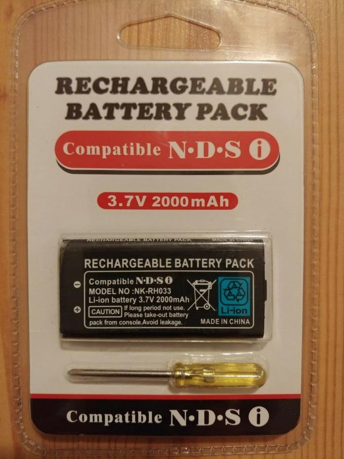 2000mAh Rechargeable Battery Pack +SCREWDRIVER  for Nintendo DSi NDSi