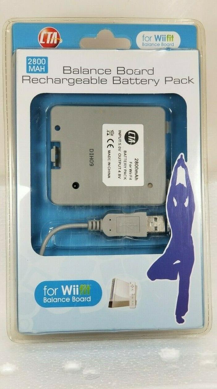 NEW CTA Wii Fit Balance Board Rechargeable Battery Pack 2800 mah Accessory USB
