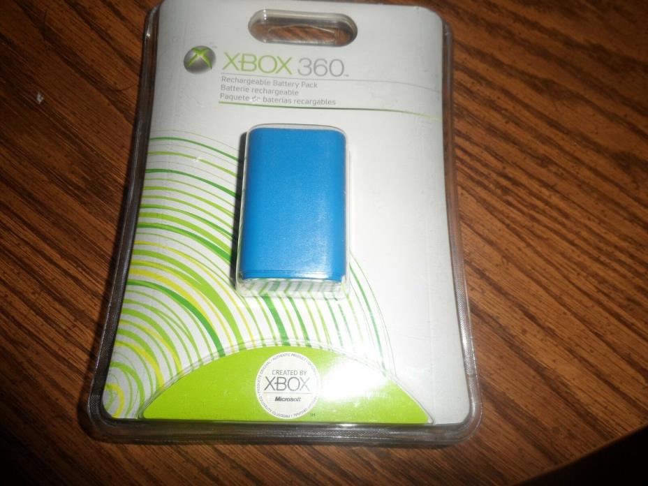 NEW BLUE Official Microsoft Xbox 360 Battery Rechargeable Pack