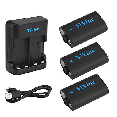YiVine Rechargeable Battery for Xbox One/Xbox One S Wireless Controller, 2500mAH