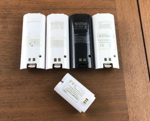 Wii Rechargeable Battery Pack Lot Of 5