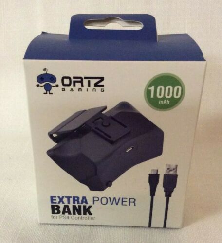 ORTZ PS4 Controller Extra Power Bank Black 1000 mAh