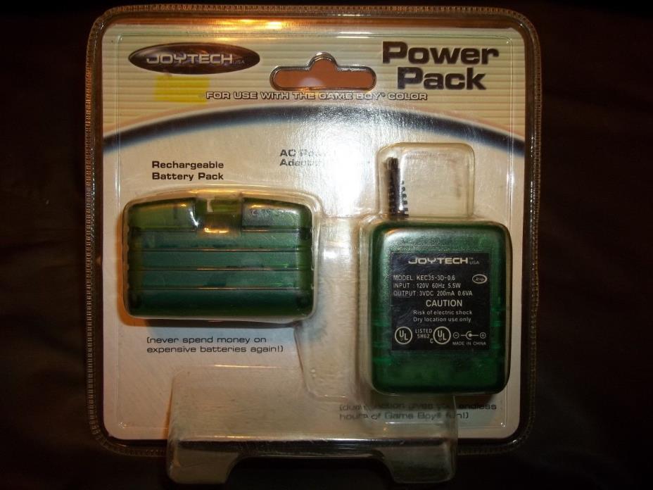 Joytech Game Boy Color Power Pack NEW SEALED Free Shipping Green