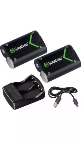 Xbox One X Controller Rechargeble Battery(2000mAH) pack and Charger by Smatree