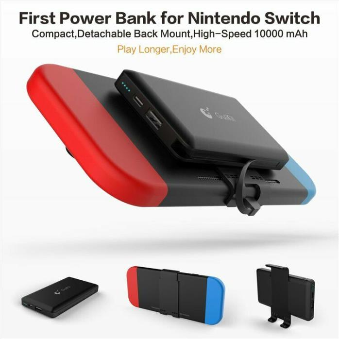 GuliKit For Nintendo Switch Power Bank 10000mAh 5V/3A Extending 10 Playing Hours