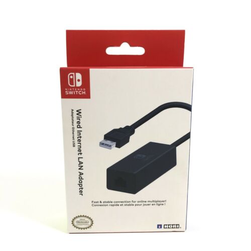 Nintendo Switch Wired Internet LAN Adapter HORI Officially Licensed New Sealed