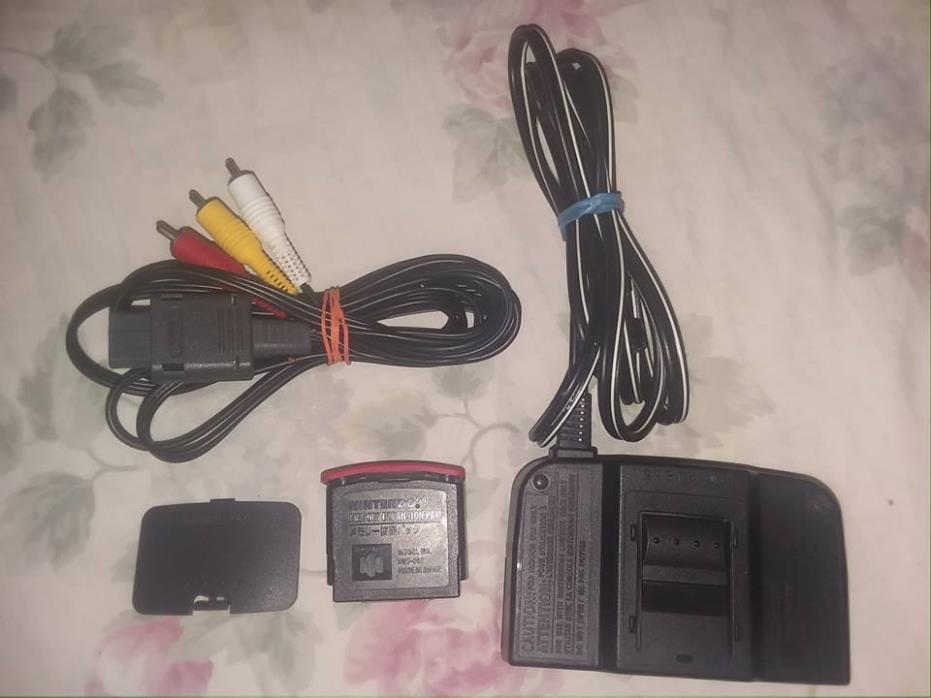 N64 Nintendo Power Supply AV Expansion Pak / cover OEM NUS-007 BUNDLE PARTS LOT