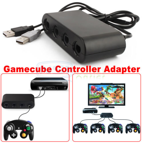 4 Port Gamecube NGC Controller Adapter For Nintendo Wii U & Switch and PC USB