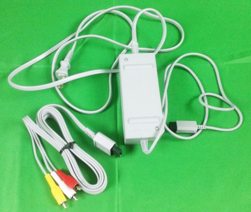 Wii AC Adapter Power Official Nintendo RVL-002 + RVL-009 RCA Jack (CR A800)