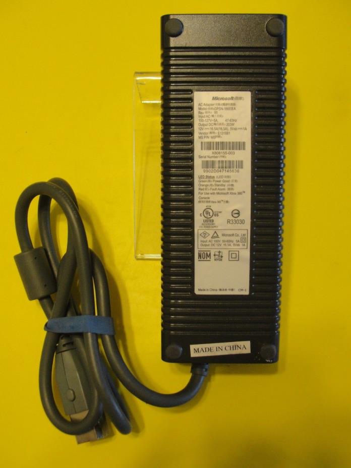 Genuine Microsoft AC Adapter Power Supply Brick for Xbox 360 DPSN-186EBA