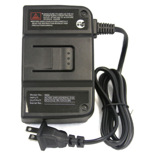 New Nintendo 64 - Universal AC Adapter 100-245V Hexir (N64 Power Charger)