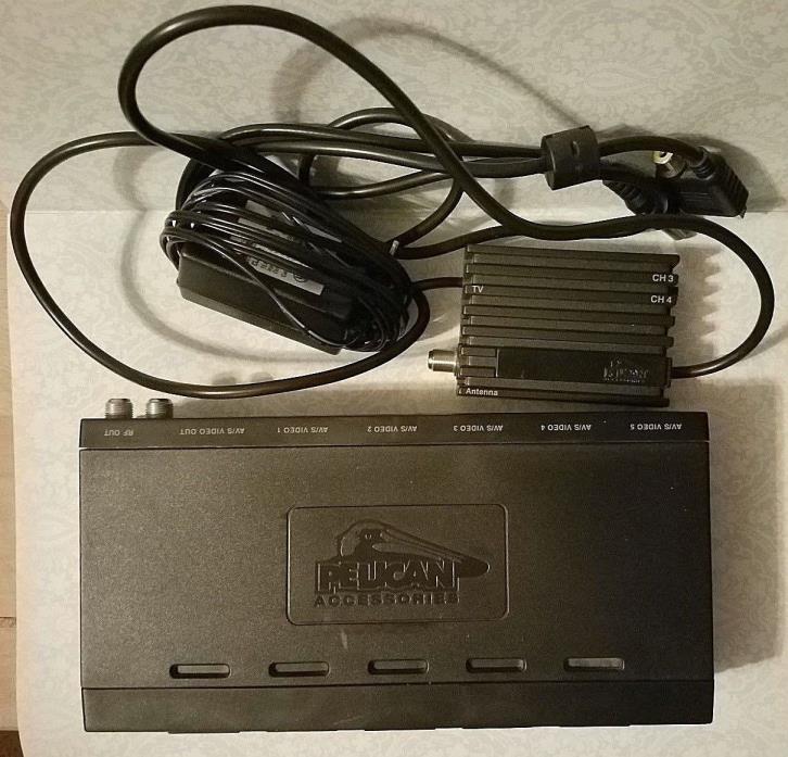 Pelican Accessories Video Game 5-Way A/V Switch A/VS w/ Power Cord & Adapter