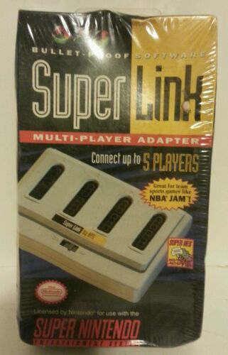 NEW-Original Nintendo SNES Super Link Multi-Player Adapter-up to 5 player-SEALED