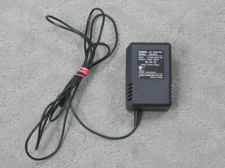 Genuine OEM Casio 6V Power Supply Adapter Model AD-C60U