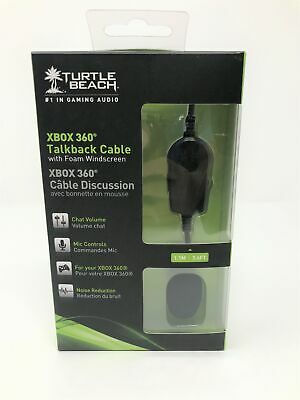 NEW Turtle Beach Xbox 360 Talkback Cable With Foam Windscreen ~ 2.5mm Jack