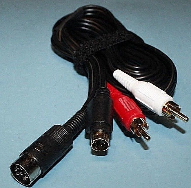 Commodore 64 6ft. AV S-Video & Two RCA Audio Combo 8 Pin DIN Cable