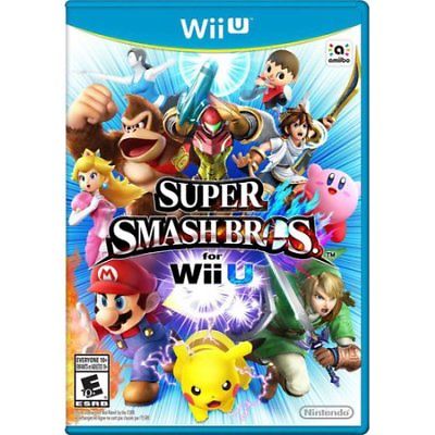 Nintendo Super Smash Bros For WII U Gamecube Controller Adapter Bundle New