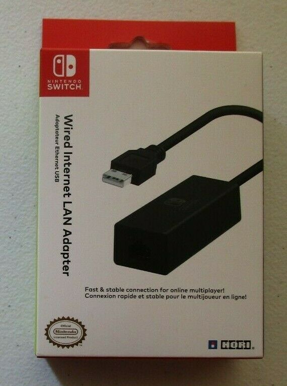 New Nintendo Switch Wired Internet LAN Adapter Official Licensed Product HORI