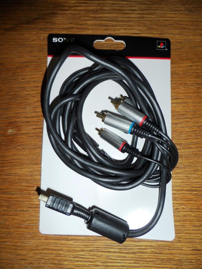 Genuine Sony PS2 Or PS3 Gold Tipped Component AV Cable Oxygen Free Copper Coated