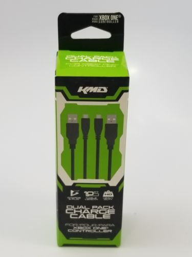 Microsoft Xbox One Controller USB Charge Cable Dual Pack KMD New (10' Black)