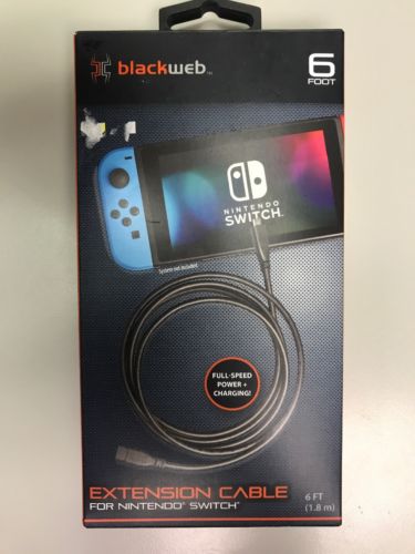 Black Web Nintendo Switch Extension Cable
