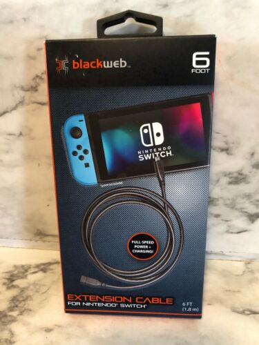 Nintendo Switch 6ft Extension Cable Blackweb - New