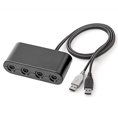Gamecube Controller Adapter Compatible with Wii U, Nintendo Switch and PC USB 4