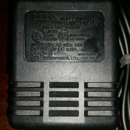 Official OEM SEGA Genesis Game Gear Model 2 AC Power Adapter Genuine MK-2103