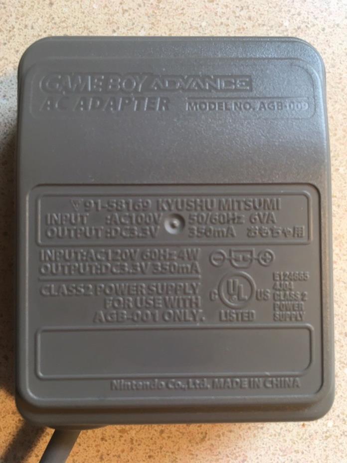 Oem Nintendo Gameboy Advance Ac Adapter