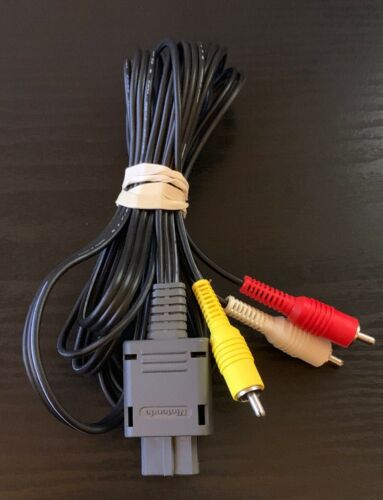 SHIPS SAME DAY Nintendo 64 N64 AV Cable Cord OEM Official Nintendo Brand Tested